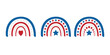 © CaraulanDesign - 4th of July Patriotic Concept. Independence Day design element Rainbows