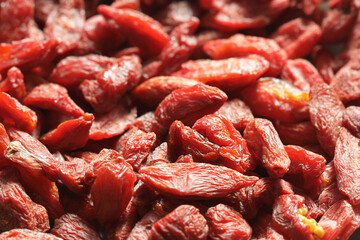 Wall Mural - goji berries on a plate close-up