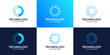 © Crelaba_Std - Collection of technology connection logo design with abstract dot, Blockchain, molecule and system graphic design vector illustration. Symbol, icon, creative.