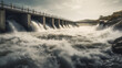 An awe-inspiring photograph of a hydroelectric dam