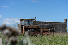 Old Abandoned Tractor In A Field In Argentina