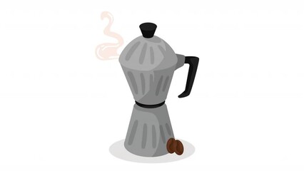 Sticker - coffee drink in kettle animation