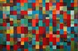 bold color blocks of red, green, and blue create colorful quilt, created with generative ai