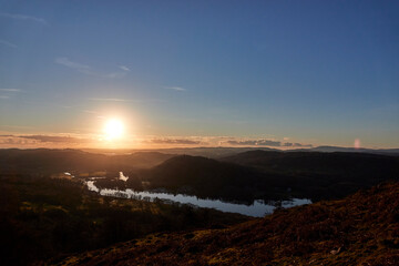 Wall Mural - Atmospheric views of Lake District, the UK, December 2023