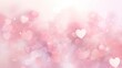 pink hearts on a background, in the style of subtle color gradations