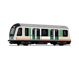 Sticker - Modern vector illustration of a train