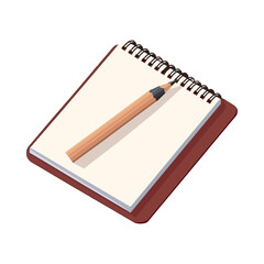 Canvas Print - A note pad with pencil