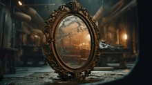 A Magical Mirror Showing The Future (ai Generate)