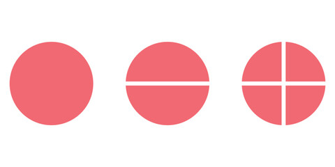 Poster - Circle semicircle quarter circle shape.