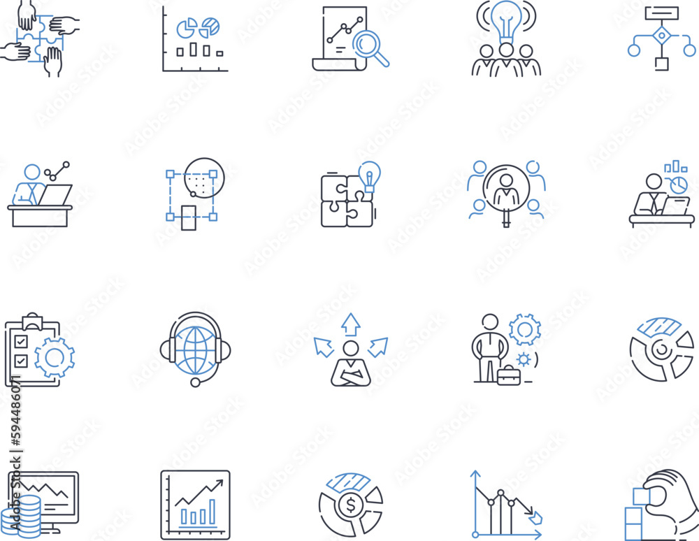 Generalization Risk Icons Risk management line icons collection. Mitigation, Probability ...
