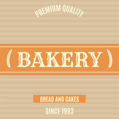 Wall Mural - Pastry colored vintage bakery template Vector