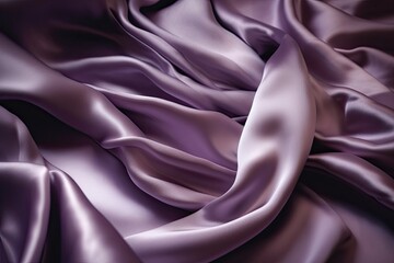 Lavender silk satin background. The rich lavender color and silky texture of satin create a sophisticated and glamorous look, perfect for high-end designs or any project that needs a luxurious, AI