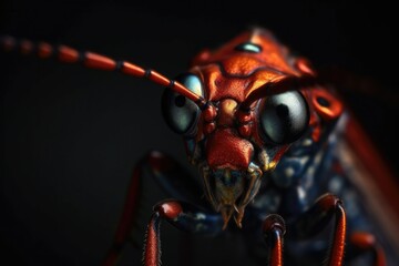 Wall Mural - Close-up of a unique and rare insect species. Generative AI