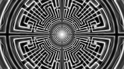 Sticker - Maze art optical illusion background