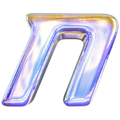 3d letter N gradient font luxury