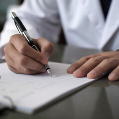 Wall Mural - person signing a document