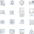 Human Resource Analytics line icons collection. Performance, Metrics, Diversity, Engagement, Talent, Retention, Culture vector and linear illustration. Recruitment,Workforce,Analytics outline signs
