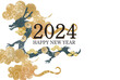 © okaka08 - 辰年年賀状のテンプレート素材　辰, 辰年, 年賀状, 2024, 2024年, テンプレート, ドラゴン, 手描き, 干支, 年賀はがき, 新年, 新春, 迎春, 謹賀新年, 和風, 和柄, 祝賀, 竜, 筆,お正月, シンボル, シルエット, 水彩, ベクター,雲