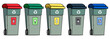 cartoon Containers for Recycling Waste Sorting Garbage colorful cans for separate waste