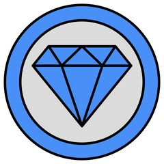 Sticker - Trendy design icon of diamond 