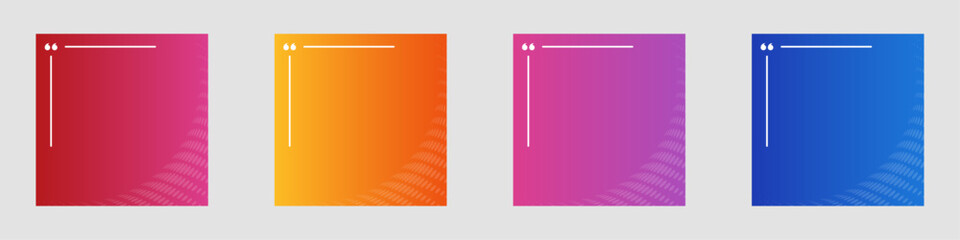 Quotation mark border text post vector design