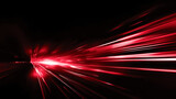 Fototapeta  - Fire red plazma motion lines. Car light trail effect illustration. Abstract laser beams. generative AI.