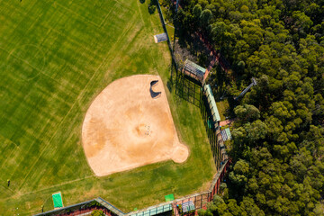 Poster - Top down view of the baseball court in Hong Kong