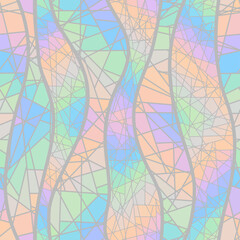 Poster - Vector seamless mosaic art pattern. Art background.