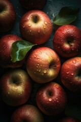 Wall Mural - red apples, Generative AI