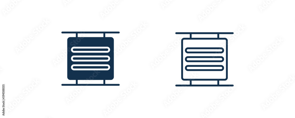 basic burger icon.Outline and filled basic burger icon from business ...