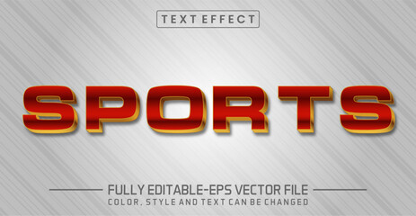 Wall Mural - Sports text editable style effect