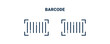 © Abstract - barcode icon. Outline and filled barcode icon from delivery and logistics collection. Line and glyph vector isolated on white background. Editable barcode symbol.