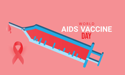 world aids vaccine day. Template for background, banner, card, poster. vector illustration.