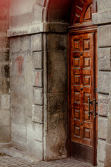 Old wooden door