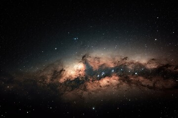 Wall Mural - rocket launch from the surface of a distant planet, with alien scenery and stars in the background, 