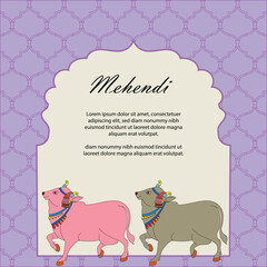 Wall Mural - Hindi Marathi Calligraphy “ Shubh Vivah” means Happy Wedding. It’s a wedding Card design for Indian Hindus.