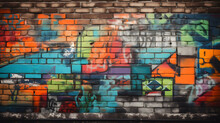 Graffiti On A Brick Wall