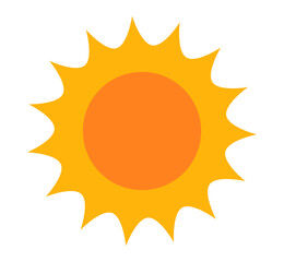 Sticker - Cute sun icon. Vector illustration.