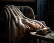 Cozy and inviting reading nook, with a favorite book and a soft blanket draped over a comfortable armchair.