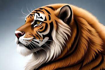 Wall Mural - Tiger portrait, Generative AI