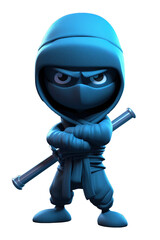 Wall Mural - ninja warrior cartoon 3d character