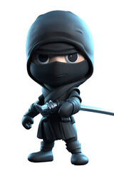 Wall Mural - ninja warrior cartoon 3d character