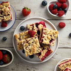 Sticker - Homemade berry pie with streusel