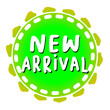 new arrival text stamp for selling new product