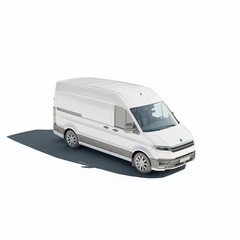 Sticker - a white van, 3d rendering