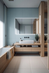 Bathroom interior architecture minimalist style