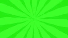 Sunburst Retro Green Ray Animation. Pop Art Abstract Sunshine Animated Background, Abstract Wavy Lines Swirling Comic Or Cartoon Style.
