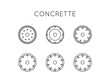 Diamond disc vector icon. Angle grinder disc for concrete