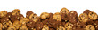 a heap of light and dark cookies  for banner, panorama or border