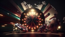 Casino Background With Colorful Lights And Flares Generative Ai